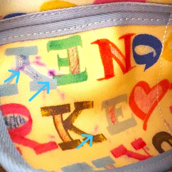 Dooney & Bourke Vintage Y2K Crayon Alphabet Hand/Crossbody with Gold Hardware - Picture 11 of 11